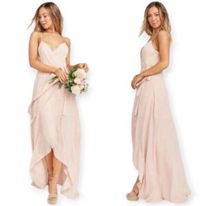Show Me Your Mumu Dusty Rose Pink Long Maxi Bridesmaid Wedding Dress SZ Large